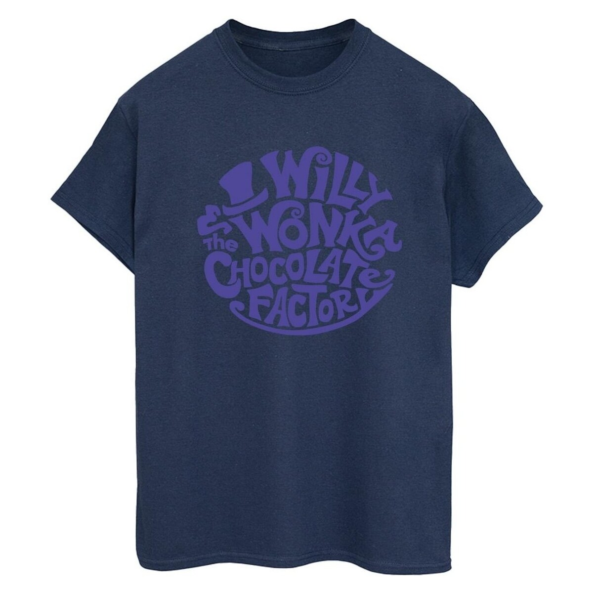 Vêtements Femme T-shirts manches longues Willy Wonka & The Chocolate Fact Typed Logo Bleu