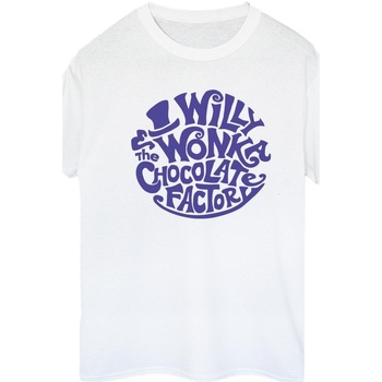 Vêtements Femme T-shirts manches longues Willy Wonka & The Chocolate Fact Typed Logo Blanc