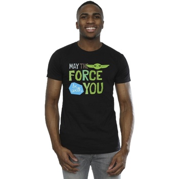 Vêtements Homme T-shirts manches longues Disney The Mandalorian May The Force Be With You Noir