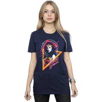Vêtements Femme T-shirts manches longues Dc Comics Wonder Woman 84 Diana 80s Triangle Bleu