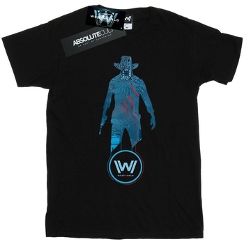 Vêtements Femme T-shirts manches longues Westworld Digital Man In Black Noir