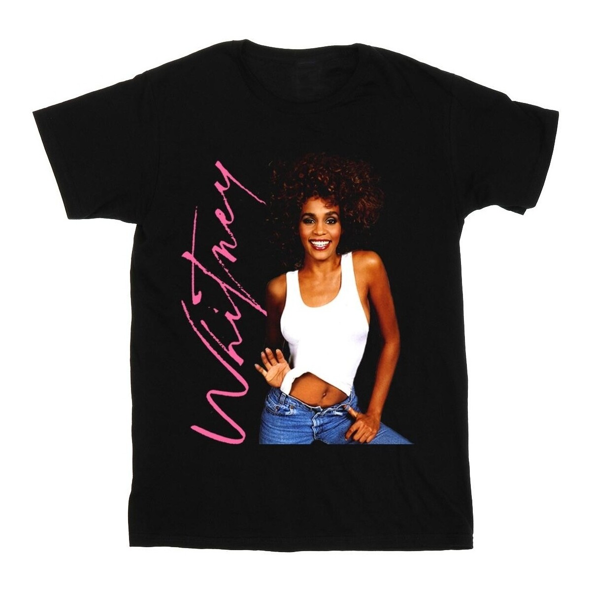 Vêtements Femme T-shirts manches longues Whitney Houston Whitney Smile Noir
