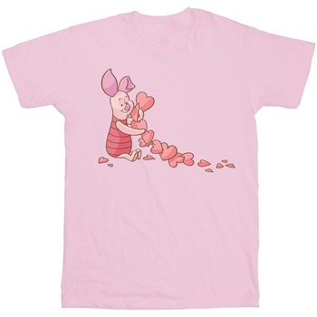 Vêtements Femme T-shirts manches longues Disney Winnie The Pooh Piglet Chain Of Hearts Rouge