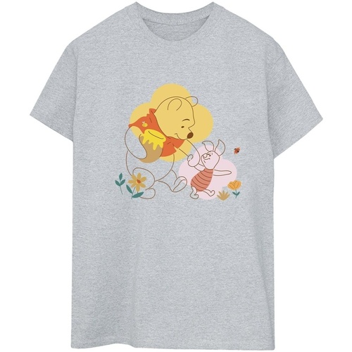 Vêtements Femme T-shirts manches longues Disney Winnie The Pooh Piglet Gris