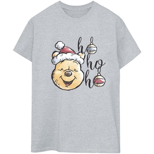 Vêtements Femme T-shirts manches longues Disney Winnie The Pooh Ho Ho Ho Baubles Gris