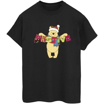 Vêtements Femme T-shirts manches longues Disney Winnie The Pooh Festive Noir