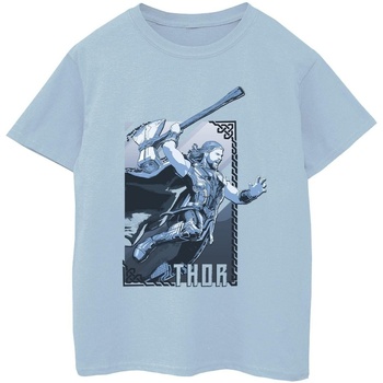 Vêtements Garçon T-shirts manches courtes Marvel Thor Love And Thunder Attack Bleu