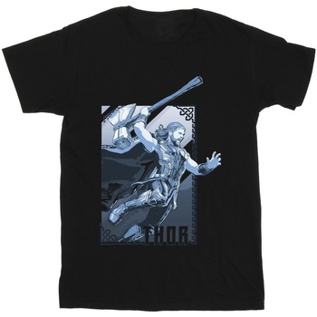 Vêtements Garçon T-shirts manches courtes Marvel Thor Love And Thunder Attack Noir