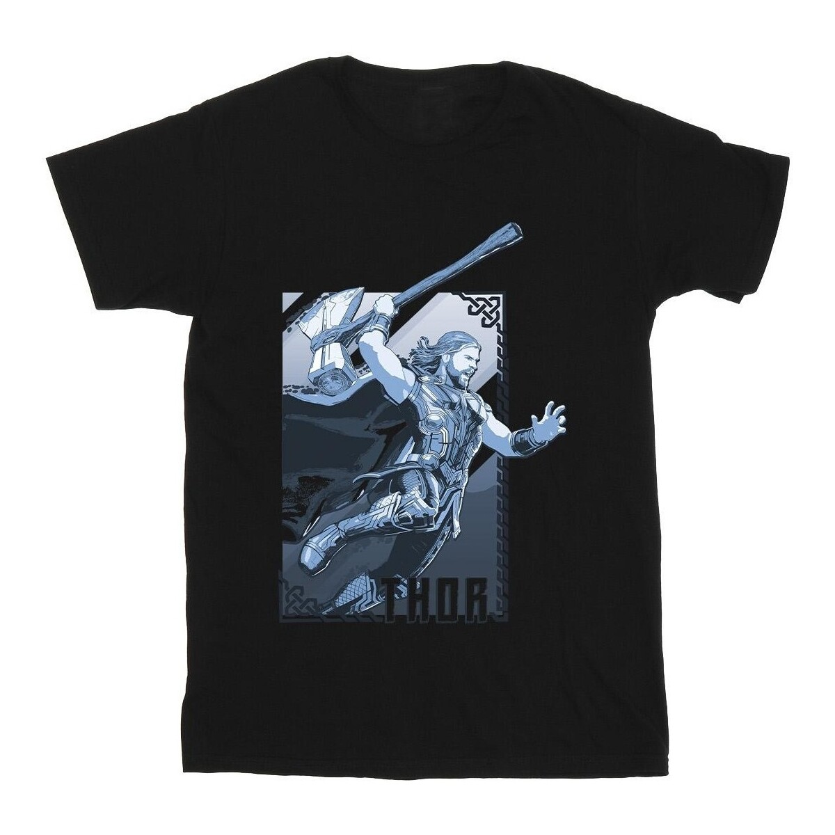 Vêtements Garçon T-shirts manches courtes Marvel Thor Love And Thunder Attack Noir