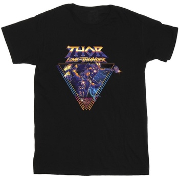 Vêtements Garçon T-shirts manches courtes Marvel Thor Love And Thunder Logo Triangle Noir