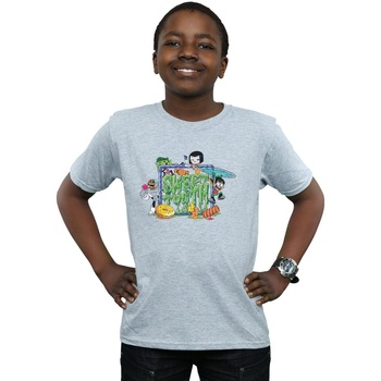 Vêtements Garçon T-shirts manches courtes Dc Comics Teen Titans Go Sweet Tooth Gris