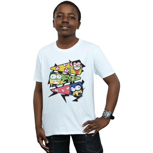 Vêtements Garçon T-shirts manches courtes Dc Comics Teen Titans Go Pizza Slice Blanc
