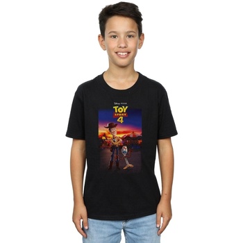 Vêtements Garçon T-shirts manches courtes Disney Toy Story 4 Woody And Forky Poster Noir