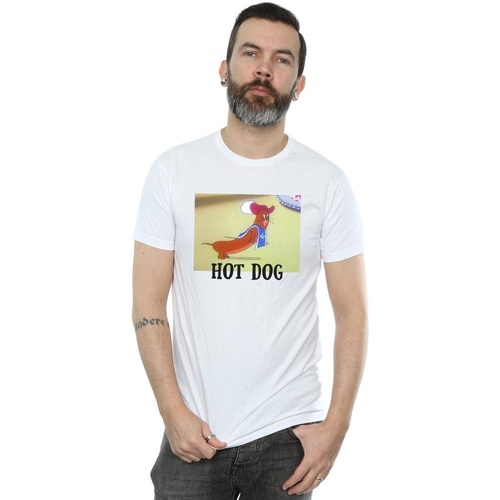 Vêtements Homme T-shirts manches longues Dessins Animés Hot Dog Blanc