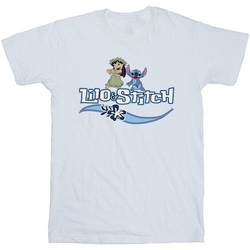 Vêtements Fille T-shirts manches longues Disney Lilo And Stitch Characters Blanc
