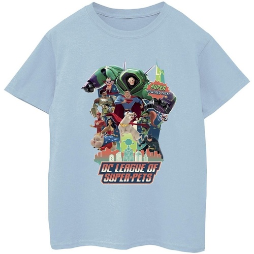 Vêtements Garçon T-shirts manches courtes Dc Comics DC League Of Super-Pets Super Powered Pack Bleu