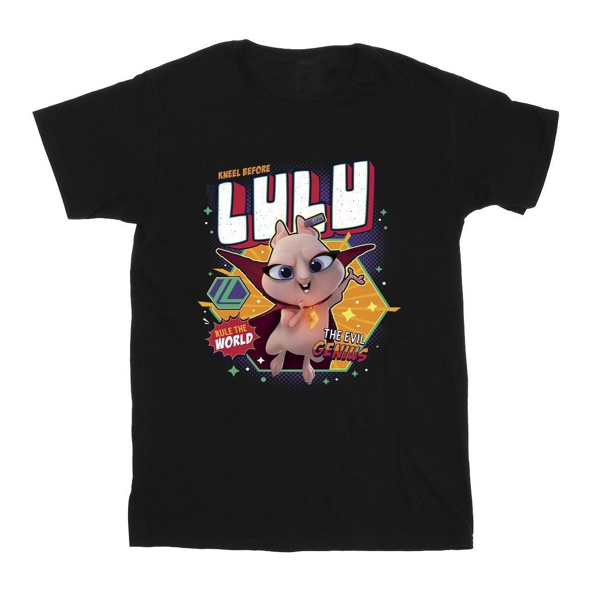 Vêtements Garçon T-shirts manches courtes Dc Comics DC League Of Super-Pets Lulu Evil Genius Noir