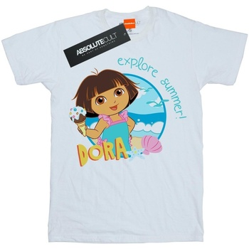 Vêtements Fille T-shirts manches longues Dora The Explorer Explore Summer! Blanc