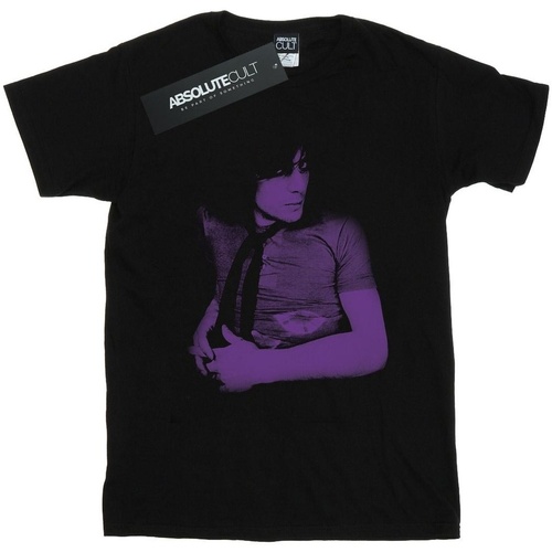 Vêtements Fille T-shirts manches longues Syd Barrett Violet Portrait Noir