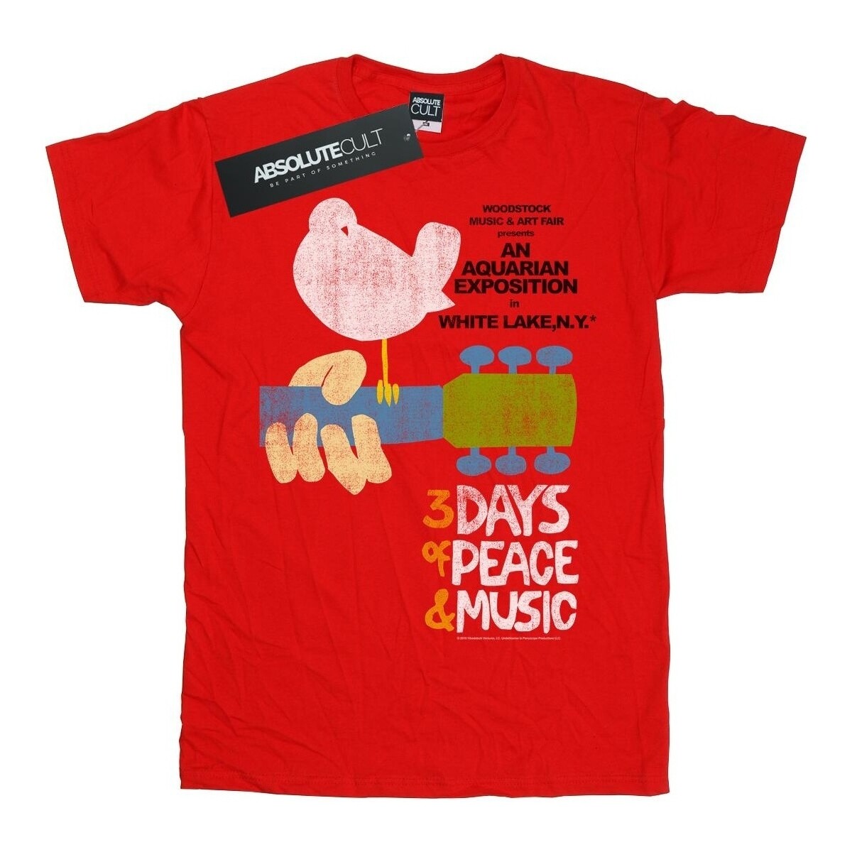 Vêtements Fille T-shirts manches longues Woodstock Festival Poster Rouge