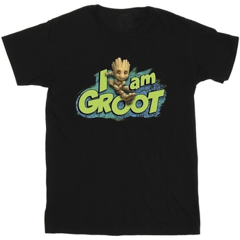 Vêtements Garçon T-shirts manches courtes Marvel Guardians Of The Galaxy I Am Groot Jumping Noir