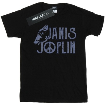 Vêtements Fille T-shirts manches longues Janis Joplin Type Logo Noir