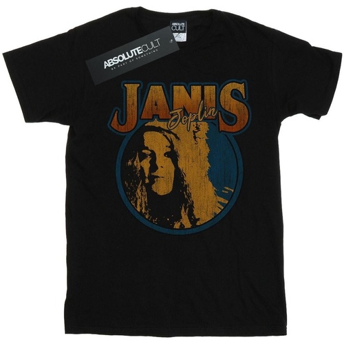 Vêtements Fille T-shirts manches longues Janis Joplin Distressed Circle Noir