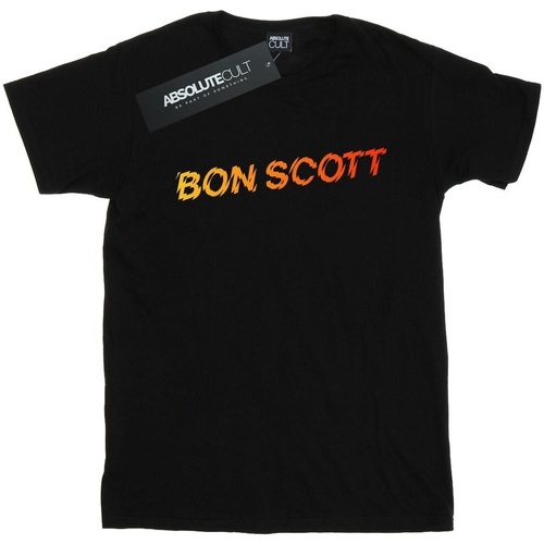 Vêtements Fille T-shirts manches longues Bon Scott Shattered Logo Noir