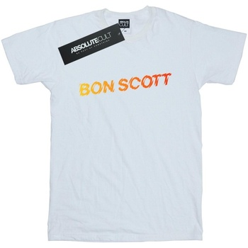 Vêtements Fille T-shirts manches longues Bon Scott Shattered Logo Blanc