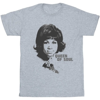 Vêtements Fille T-shirts manches longues Aretha Franklin Queen Of Soul Gris