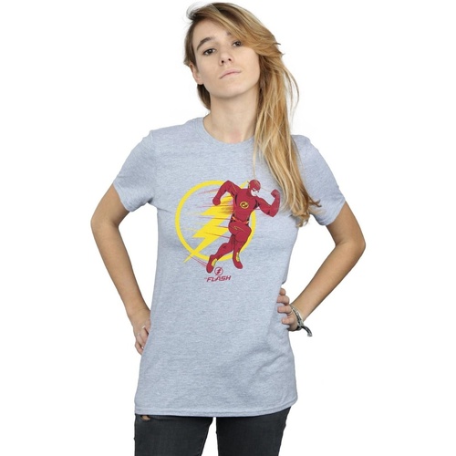 Vêtements Femme T-shirts manches longues Dc Comics The Flash Running Emblem Gris