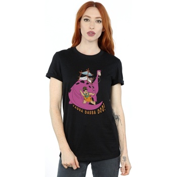 Vêtements Femme T-shirts manches longues The Flintstones Yabba Dabba Doo Noir