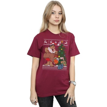 Vêtements Femme T-shirts manches longues The Flintstones Christmas Fair Isle Multicolore