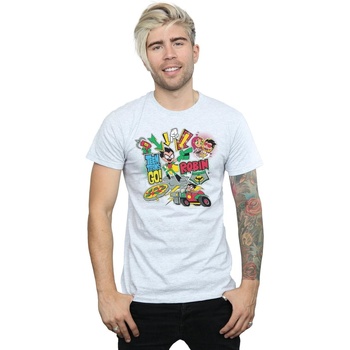 Vêtements Homme T-shirts manches longues Dc Comics Teen Titans Go Robin Montage Gris