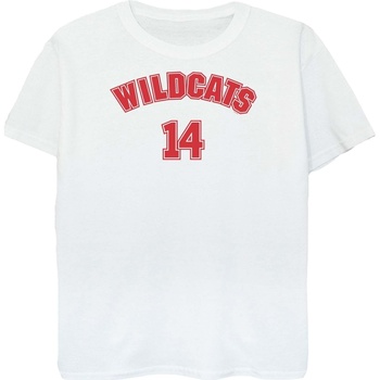 Vêtements Femme T-shirts manches longues Disney High School Musical The Musical Wildcats 14 Blanc