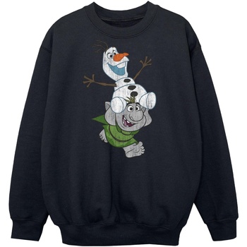 Vêtements Garçon Sweats Disney Frozen Olaf And Troll Noir