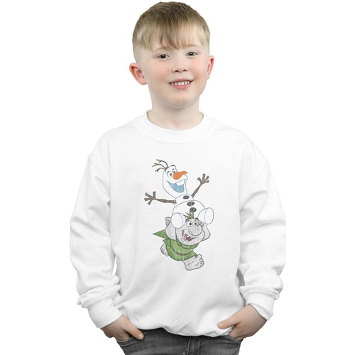 Vêtements Garçon Sweats Disney Frozen Olaf And Troll Blanc