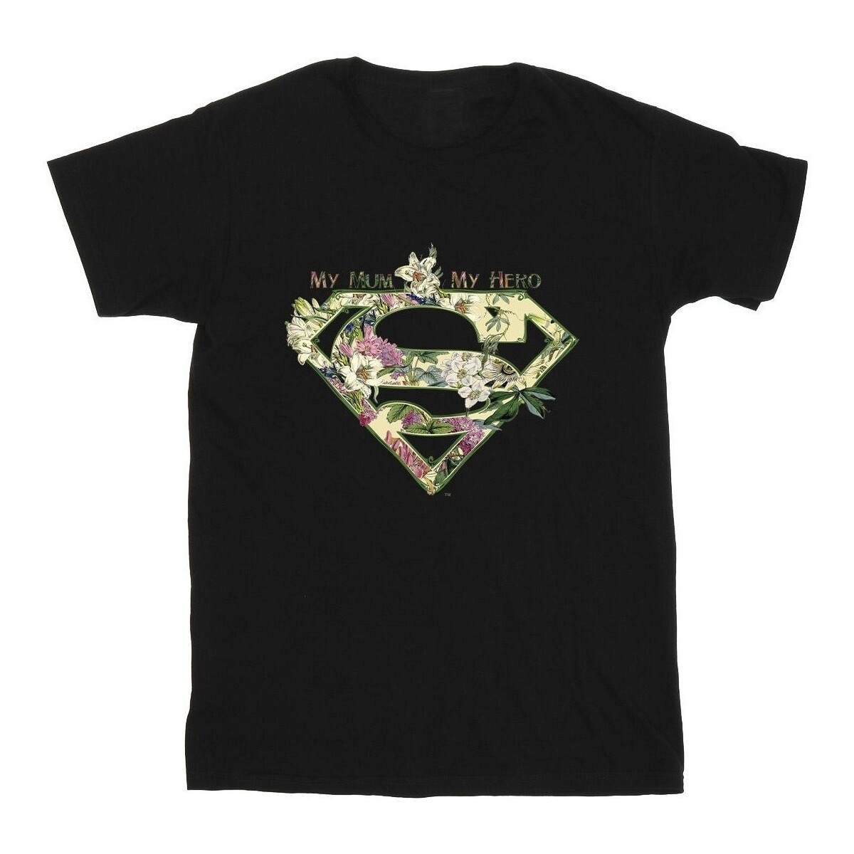 Vêtements Garçon T-shirts manches courtes Dc Comics Superman My Mum My Hero Noir