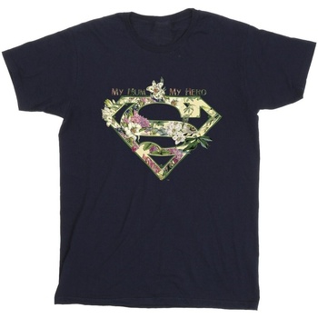 Vêtements Garçon T-shirts manches courtes Dc Comics Superman My Mum My Hero Bleu