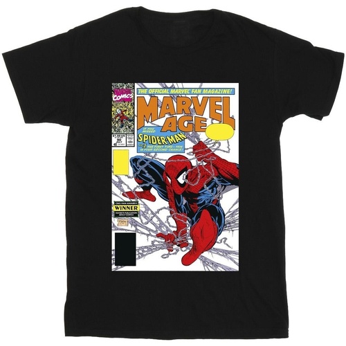 Vêtements Garçon T-shirts manches courtes Marvel Spider-Man  Age Comic Cover Noir