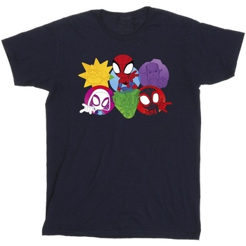 Vêtements Garçon T-shirts manches courtes Marvel Spidey And His Amazing Friends Faces Bleu