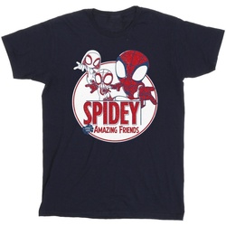 Vêtements Garçon T-shirts Pocket manches courtes Marvel Spidey And His Amazing Friends Circle Bleu