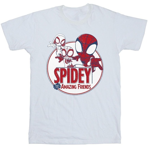 Vêtements Garçon T-shirts manches courtes Marvel Spidey And His Amazing Friends Circle Blanc