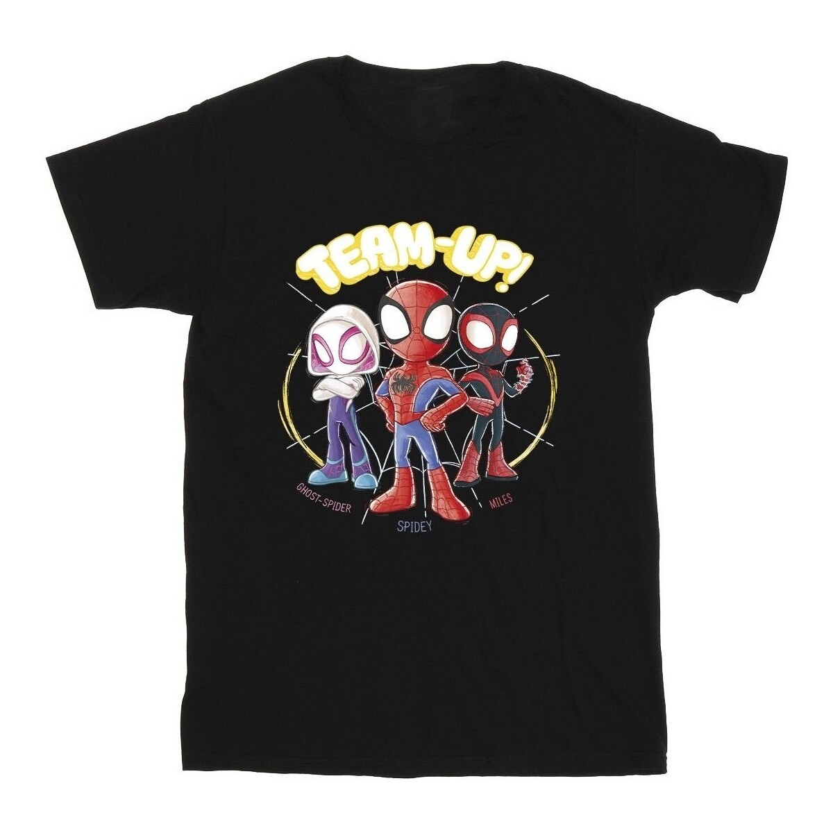 Vêtements Garçon T-shirts manches courtes Marvel Spidey And His Amazing Friends Sketch Noir