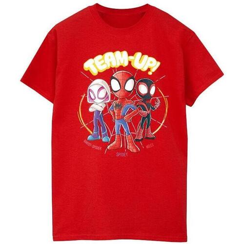 Vêtements Garçon T-shirts manches courtes Marvel Spidey And His Amazing Friends Sketch Rouge