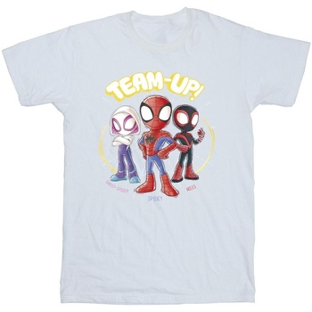 Vêtements Garçon T-shirts manches courtes Marvel Spidey And His Amazing Friends Sketch Blanc