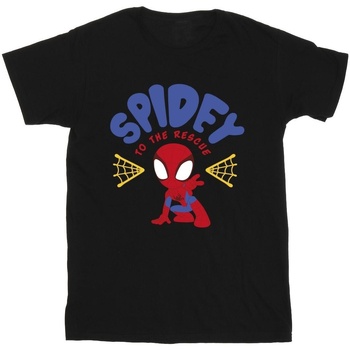 Vêtements Garçon T-shirts manches courtes Marvel Spidey And His Amazing Friends Rescue Noir