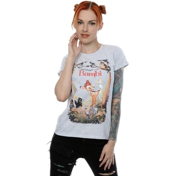 Vêtements Femme T-shirts manches longues Disney Bambi Retro Poster Gris