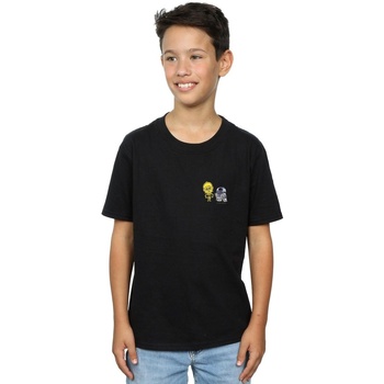Vêtements Garçon T-shirts manches courtes Disney Resistance Droids Chest Print Noir