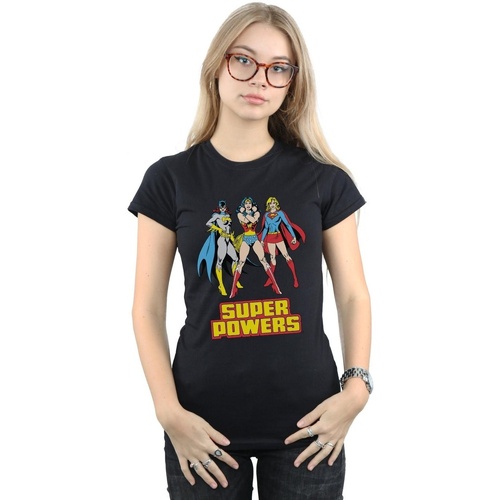 Vêtements Femme T-shirts manches longues Dc Comics Wonder Woman Super Power Group Noir